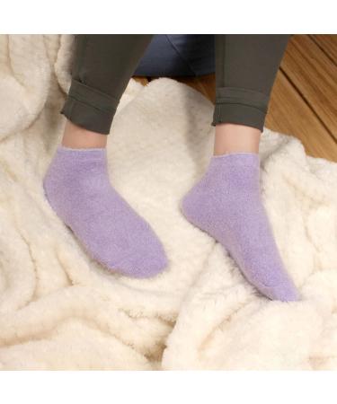 BambooMN Women's Purple Aloe Infused Fuzzy Nylon Socks - Small | Soft Comfortable & Eco-Friendly - Buy Online on SooperMarket.com