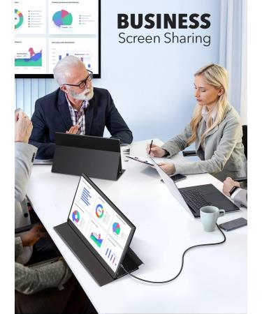 Uperfect Portable Monitor 15.6 IPS HDR 1920x1080 FHD - Eye Care USB-C Gaming Display with Dual Speakers HDMI VESA for Laptop PC Mac & Phone - 2023 New Version - Buy Online on SooperMarket.com