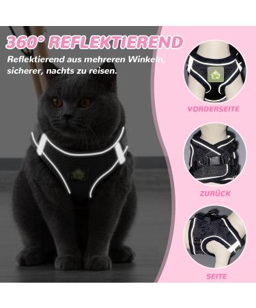 Adjustable Cat Dishes Set - Breathable Mesh & Soft Lining for Cats Kittens Dogs & Puppies (XS Black) - Ideal for International Shipping - Buy Online on SooperMarket.com