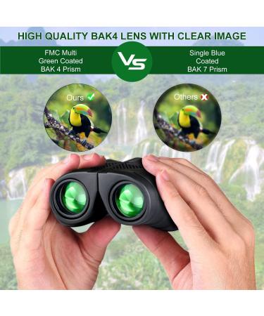 15x25 Waterproof Binoculars for Adults & Kids | Low Light Night Vision | Durable & Clear for Outdoor Sports, Concerts, Bird Watching - Black - Buy Online on SooperMarket.com