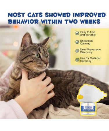 Cjztp Cat Calming Diffuser Enhanced Cat Pheromones Diffuser Starter Kit for 30 Days Supply Cat Anxiety Stress Relief to Reduce Fighting Scratching 48ml - Buy Online on SooperMarket.com