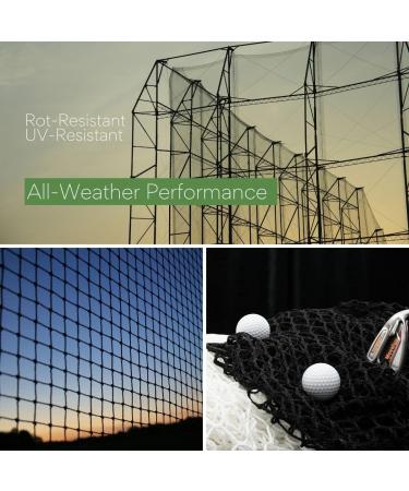 Golf Netting Material - High Impact 10'x10' Black Hitting Net for Backyard Sports - Durable Sport Barrier Net with 20mm Mesh - Buy Online on SooperMarket.com