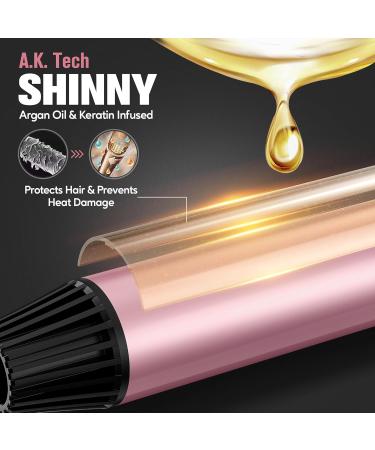 Long Barrel Curling Iron 1.25 Inch | Ceramic Curling Iron with Argan Oil & Keratin for Thin Hair | 11 Adjustable Temp & Clips Included - Buy Online on SooperMarket.com