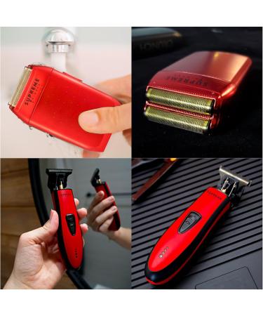 Supreme Trimmer 2-in-1 DLC T-Shaper & Crunch Foil Shaver | Electric Razor & Beard Trimmer Kit | International Shipping Available - Buy Online on SooperMarket.com