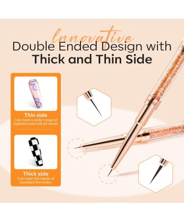 Modelones Nail Art Brushes Set - Super Fine Thin Liner Brushes (7/11/15/20mm) for Gel Nail Art & Design - Perfect Gift for Women - Buy Online on SooperMarket.com