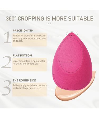 Venares 8pcs Multicolor Makeup Sponges Set with Foundation Brush - Perfect for Fluid Cream & Powder Application - Buy Online on SooperMarket.com