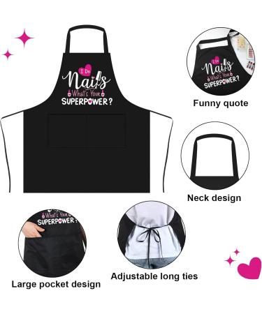 Shop Mepase 4-Piece Nail Tech Apron Set | Funny Quotes & Pockets for Manicurists | Ideal Nail Art Supplies for Salons - Buy Online on SooperMarket.com