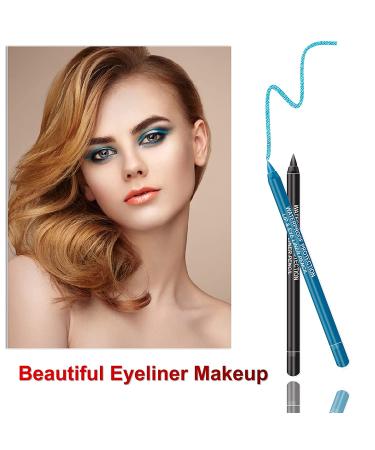 Glitter Eyeliner Pen Set - 12 Colored Waterproof Eye Liners for Women - Long-Lasting Professional Makeup - Colorful Set 02 - Buy Online on SooperMarket.com