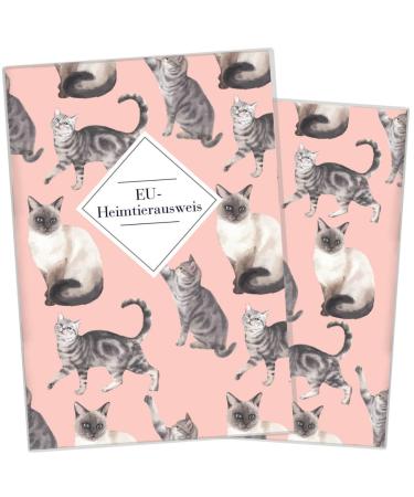 Wilhelm Fell case for the EU pet ID card for animals I Personable for your cat i personal gift idea for pet owners I protective cover for the pet ID card (Kitty) EU home-making card Kitty