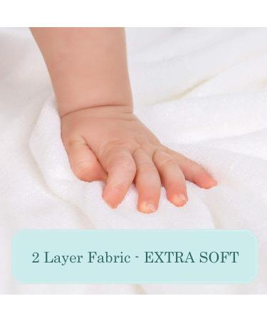 Soft Bamboo Baby Washcloths - 6 Pack 10x10 Inch - 2 Layer Absorbent Towel for Newborns - Gentle Baby Wipes for Delicate Skin - Shower Registry Essential - Buy Online on SooperMarket.com