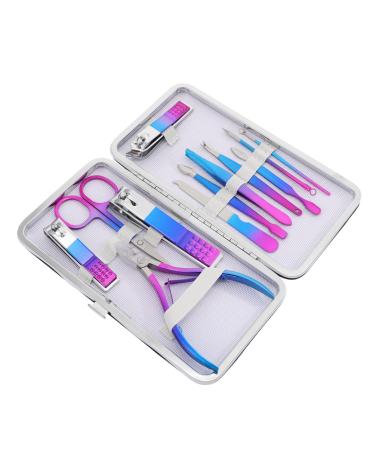 minkissy 1 Set Nail Set Travel Pedicure Kit Pedicure Care Tools Nail Scissors Grooming Kit Metal Manicure Kit Nail Polish Remover Tool Manicure Grooming Tool Cosmetic Olecranon Pu Leather