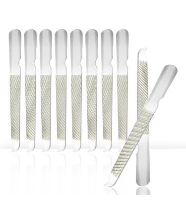 Stainless Steel Metal Nail File - Double Side Fingernail Toenail Files - Pedicure Tool for Salon and Home Manicure - 10 Count - Buy Online on SooperMarket.com