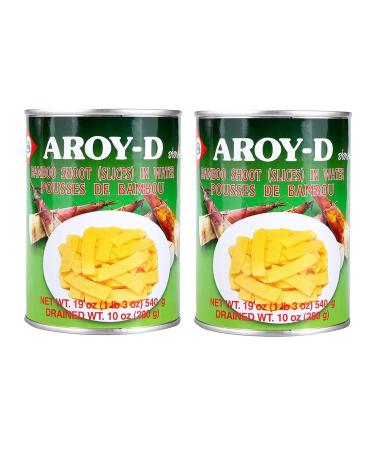 Aroy-D Bamboo Shoot (Slices) in Water 19oz 2 Pack