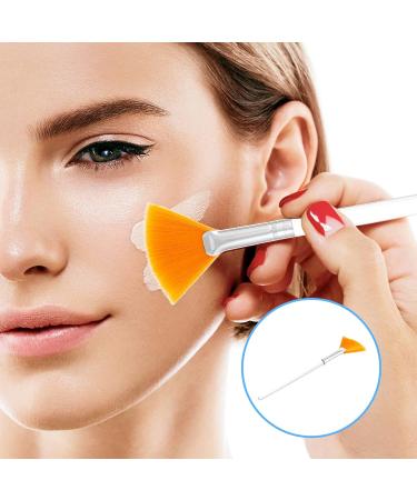 KALLORY 6pcs Beauty Mask Brush Tools Fan Highlighter Face Makeup Brushes Skin Treatment Brush Clay Care Yellow - Buy Online on SooperMarket.com