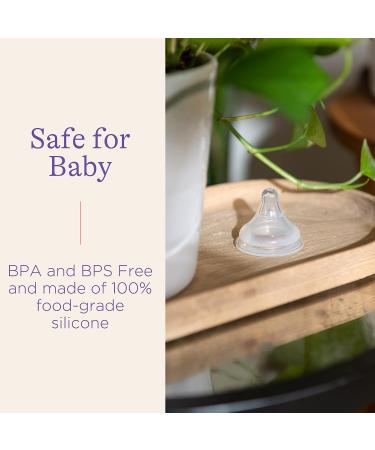 Lansinoh NaturalWave Slow-Flow Baby Bottle Nipples Size 2S, 2 Count, Anti-Colic Design - Buy Online on SooperMarket.com