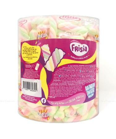 Frisia Rainbow Twister Mallow with Cream Vanilla Tub Sweet - 1kg
