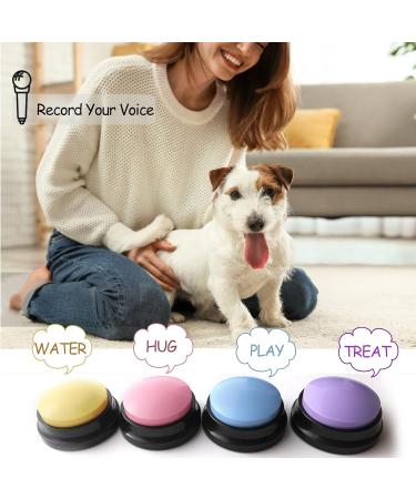 Dog Buttons Talk Training Dog Buttons for Communication Pet Talking Training Answer Buzzer 30 Second Record &Playback Funny Gift for School Study Office Home (Packs-4) - Buy Online on SooperMarket.com