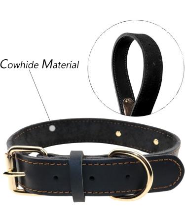 Tagme Personalized Leather Dog Collar - Engraved Name & Phone Number for Medium & Large Dogs - Black L (1 Pack) - Buy Online on SooperMarket.com