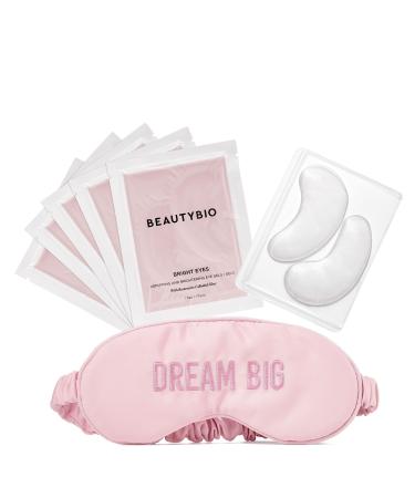 BeautyBio Treat. Sleep. Repeat. Depuffing & Brightening Eye Gels and Silky Sleep Mask Set  1 ct.