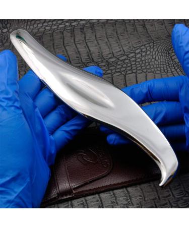 GuashaSpace Medical Grade Stainless Steel Soft Tissue Physical Therapy Chiropractic Sports injuries Therapy Gua Sha Tool Guasha Scraping Tool (ST001U Type)