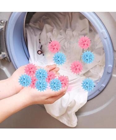 Tainrunse Laundry Wash Ball Washing Machine Laundry Cleaning Ball Remove Dirt Mini Blue & Pink - Buy Online on SooperMarket.com