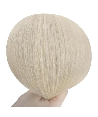 Youngsee Platinum Blonde Clip-In Extensions | 35cm Real Remy Hair | 120g | #60A (7PCs) - Premium Quality Hair Extensions - Buy Online on SooperMarket.com