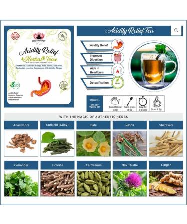Yoga Chaitanya Acidity Relief Herbal Tea-Caffeine free-Loose Leaf (50 gm) - Buy Online on SooperMarket.com