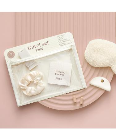 Pinch Provisions Travel Set  Travel Accessories for Long Journeys  Gift for Women  Contains Sleep Mask  Ear Plugs  Phone Stand  Cord Organizer  Silky Hair Scrunchie & More - Buy Online on SooperMarket.com