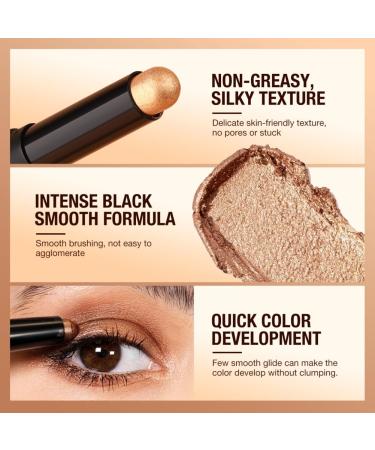 Ofanyia Eyeshadow Stick | Shimmer Matte Eye Brightener Crayon | Long Lasting Waterproof Hypoallergenic Eyeshadow Pencil Gift Set (11#) - International Shipping Available - Buy Online on SooperMarket.com