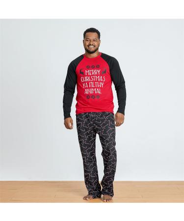 PatPat Family Matching Christmas Pajamas Set - Tree Snowflake & Letters Print, Red, XL Men's Long-Sleeve Sleepwear - Xmas Outfits - Buy Online on SooperMarket.com