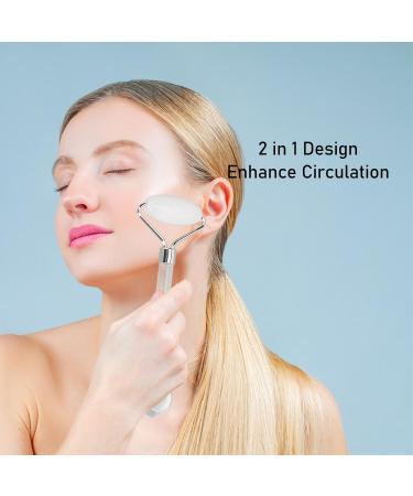 Jade Roller & 2-in-1 Face Massager - GUA-SHA Facial Tools for Home Use | Jadestein Skin Care Device - Eye Massage & Facial Lifting - Buy Online on SooperMarket.com