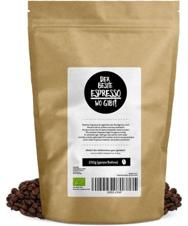 Biotiva DER Beste Espresso WO GIBT! - 250g (Beans) - Premium Organic Quality - Perfect Cream - Full-Bodied in Taste - Fresh Roast - Buy Online on SooperMarket.com