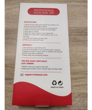 Clear Long Coffin False Nail Tips BOLASEN 500Pcs Full Cover Ballerina False Nails and Glue Fake Nails Artificial Fingernails Tip Clear Acrylic Nail Tips for Nail Salon & Home DIY 10 Sizes 500 Count (Pack of 1) - Buy Online on SooperMarket.com
