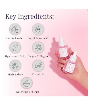 MONAT Hydration Booster Hyaluronic Serum - Lightweight Oil-Free Deep Hydration for All Skin Types - Plump Skin & 8 Hour Moisturizing Effect - Buy Online on SooperMarket.com