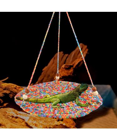 Reptile Hammock Swing Bed Cute Lizard Bearded Dragon Reptile Hanging Hammock Reptile Woven Cotton Summer Hammock Swing Bed for Reptiles Hamsters Parrots Sleeping Resting - Buy Online on SooperMarket.com