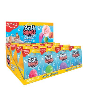 16 x Bath Bombs Value Party Favours Set from Zimpli Kids Party Bag Fillers for Birthday Parties Children's Small Gifts Party Bag Toys Bath Fizzers Spa Bubble Bath Bombs Vegan & Cruelty Free