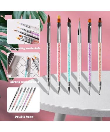 Nail Art Liner Brush Set - 6 Double-Sided Painting Pens for Gel Nails | DIY Nail Art Design Tools - Buy Online on SooperMarket.com