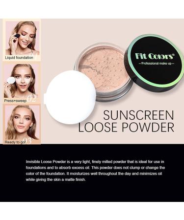 Oil Control Translucent Loose Face Powder - Lightweight Natural Finish - 0.35 Oz/10g (02 Pink) - Buy Online on SooperMarket.com