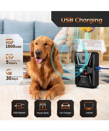 Anti Barking Device 3 Levels Dog Barking Control Devices 33FT Range Auto Ultrasonic Dog Bark Deterrent Stop Dog Barking Trainer Recharge Dog Silencer Bark Box for Puppy Small Medium Large Dogs Black#101 - Buy Online on SooperMarket.com