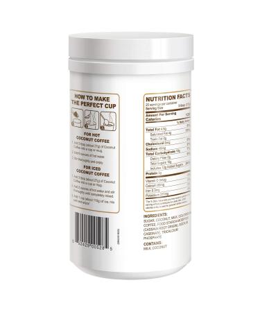 CAcafe Coconut Coffee Creamy Drink Mix 19.05oz - Colombian Coffee Infused with Coconut - Antioxidant-Rich Natural Energy Drink for Stress Relief - Make Iced or Hot - 1 Pack - Buy Online on SooperMarket.com