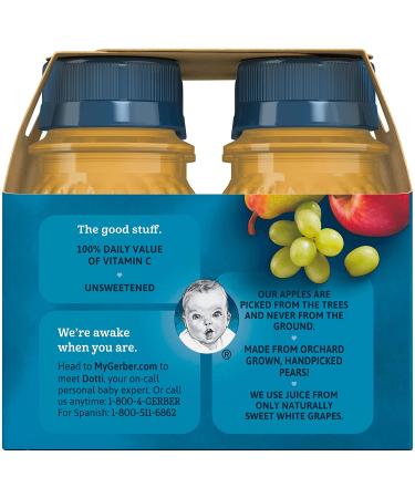 Gerber 100% Juice Variety Pack 16oz (Pack of 3) - Delicious and Nutritious Baby Juice Options - Buy Online on SooperMarket.com