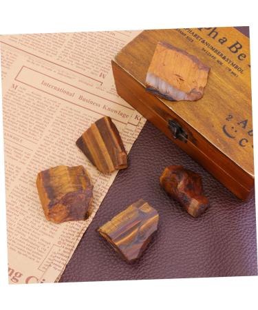 KOMBIUDA Rock Mineral 5pcs Tigers Tigers Eye Stone Eye Gemstone African Decor Natural Tiger's Eye African Gemstone Rock As Shown Size 2 - Buy Online on SooperMarket.com
