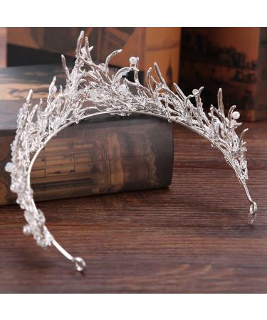 Miranda's Bridal Women's Pearl Crown Tiara Headband for Pageants and Bridal Shoots - Buy Online on SooperMarket.com