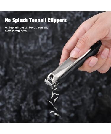 FERYES 3-in-1 Fingernail Clipper with Nail Catcher & Metal Storage Box - Toenail Clipper for Men & Women - Champagne - Buy Online on SooperMarket.com