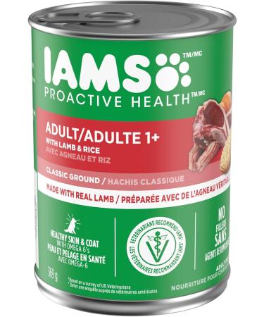 IAMS Proactive Health Minichunks Dog Food Dry Adult Lamb & Rice Recipe 13.6kg (30LB) Bag & Proactive Health Wet Dog Food Adult Lamb & Rice Classic Ground 369g Can (12 Pack) 13.6 kg (Pack of 1) Dog Food + PET_FOOD 439212 - Buy Online on SooperMarket.com