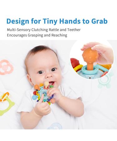 Accevo Bite Ring - Soft Silicone Baby Toy for 3+ Months | Teething Aid & Gripping Gift for Babies 6 Months+ - Buy Online on SooperMarket.com