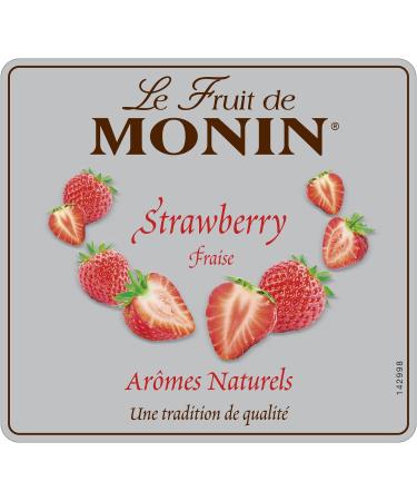 MONIN Strawberry Fruit Mix Puree 1L for Cocktails Smoothies and Mocktails. Vegan-Friendly Allergen-Free 100% Natural Flavours and Colourings. 2-in-1 Strawberry Puree and Sugar Syrup Hybrid - Buy Online on SooperMarket.com