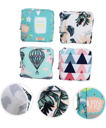PLAFOPE 4pcs Sanitary Napkin Storage Bag - Multi-function Organizer for Teens and Nursing Moms | Tampon Purse & Makeup Organiser - Buy Online on SooperMarket.com