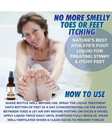 Natrulo All Natural Athlete s Foot Spray - 1oz Liquid Antifungal Itch Relief - Vegan Essential Oil Remedy for Fungus Treatment and Skin Healing - Buy Online on SooperMarket.com