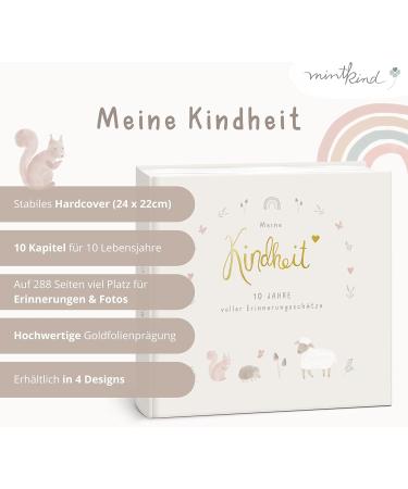 mintkind 'My Childhood' Memory Album - Forest Design | Perfect Photo Album for Kids' First 10 Years | Ideal Birth Gift & Baby Book - Buy Online on SooperMarket.com